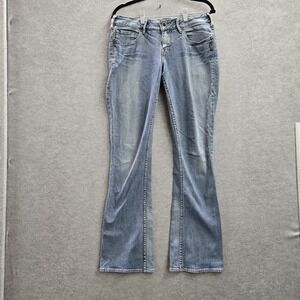 Silver Jeans Co. Women Jeans 28/33 Blue‎ Lael Denim Bootcut Back Pocket S-Stitch